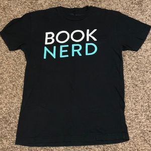 Unisex small/medium "Book Nerd" t-shirt.